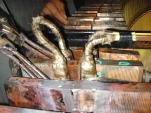 induction brazing copper billets