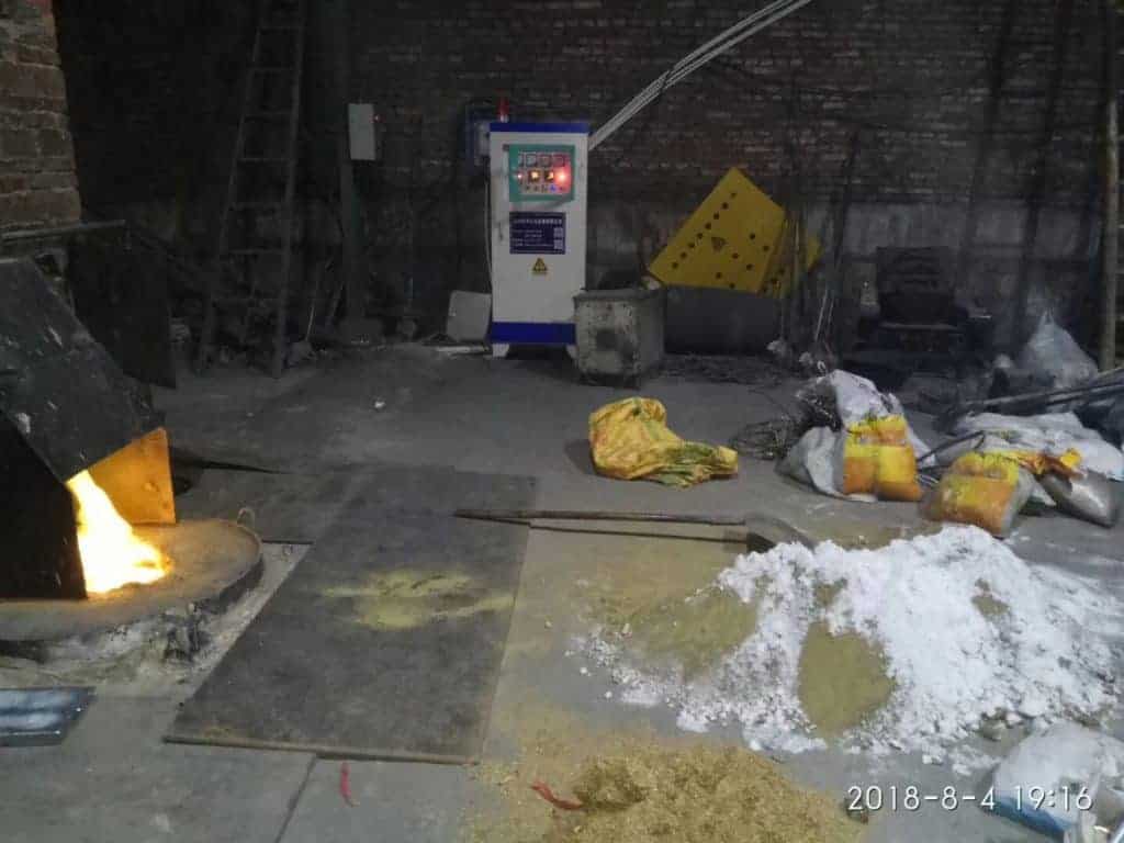 industry melting brass furnace